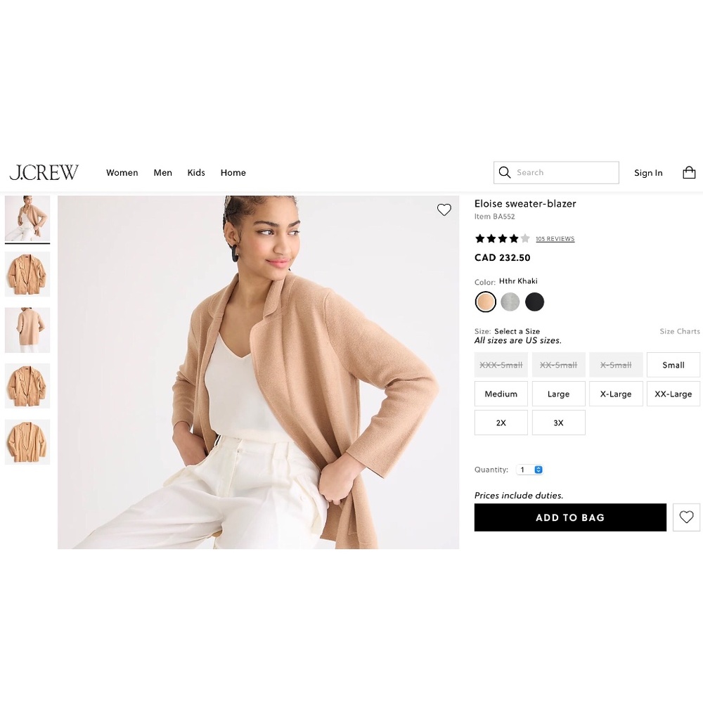 JCrew | Eloise Sweater Blazer